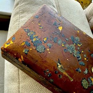 Vintage Persian Craft Trinket box with contents